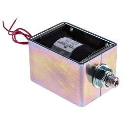 1 pcs - Mecalectro Linear Solenoid, 12 V dc, 5 - 40N, 78.5 x 57.2 x 50.8