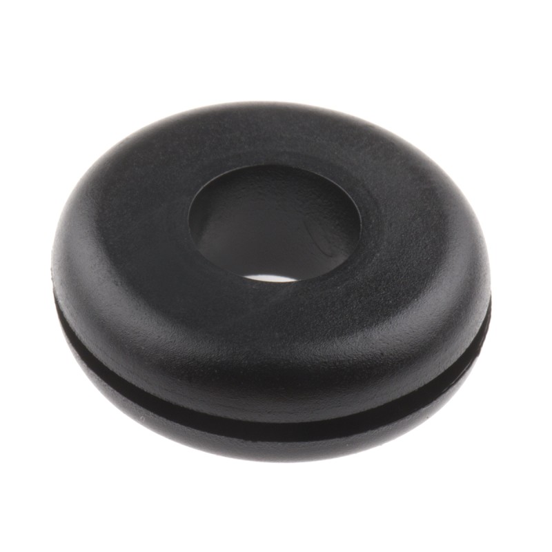 1 Bag of 100 - RS PRO Black PVC 14mm Cable Grommet for Maximum of 7mm Cable Dia.