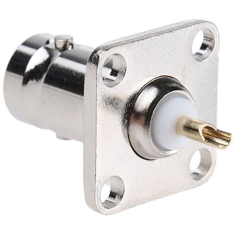 1 pcs - Telegartner, jack Flange Mount BNC Connector, 75Ω, Solder Termination, Straight Body