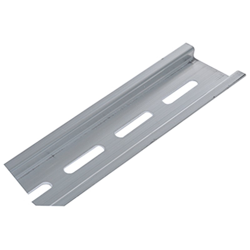 1 pcs - Omron Aluminium, Anodized Perforated DIN Rail, Top Hat Compatible, 1m x 35mm x 7.3mm