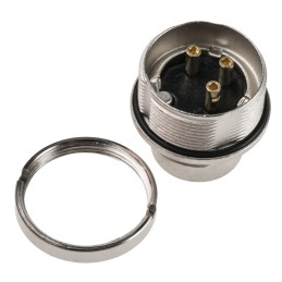 50 pcs - Lumberg 3 Pole Din Plug, DIN EN 60529, 5A, 250 V ac IP68, Male, Wall Mount