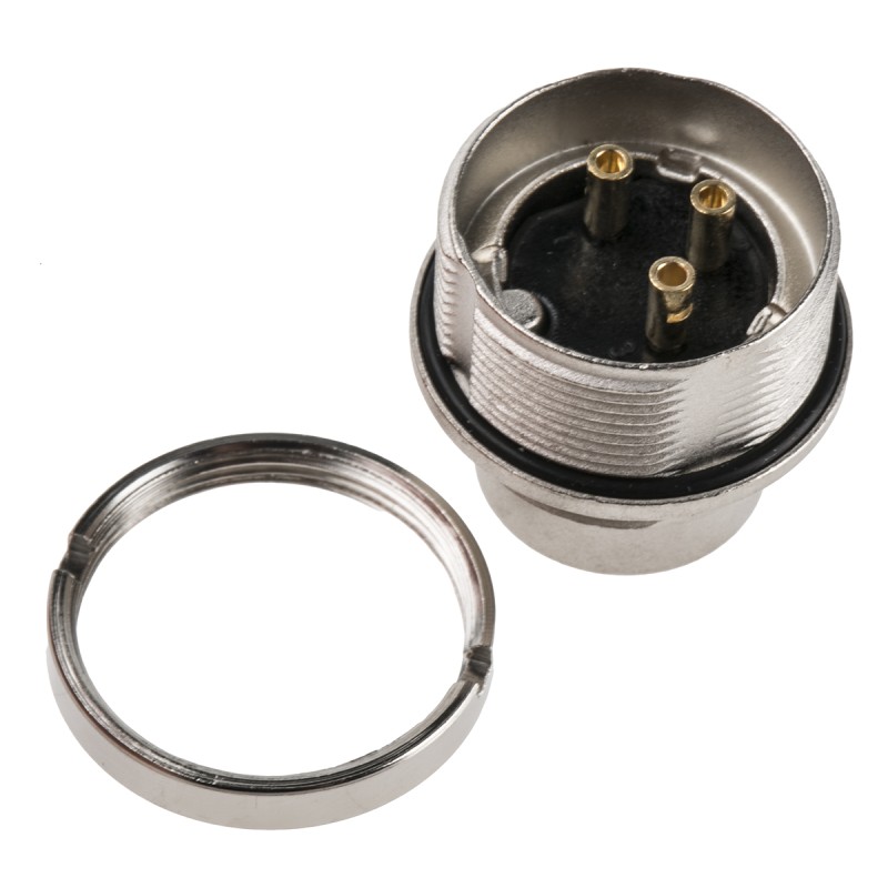 50 pcs - Lumberg 3 Pole Din Plug, DIN EN 60529, 5A, 250 V ac IP68, Male, Wall Mount