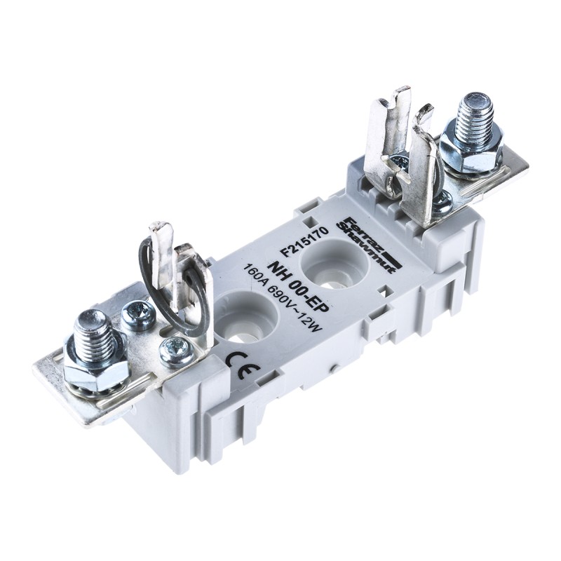 1 pcs - Mersen 160A Rail Mount Fuse Holder for 00 Fuse, 1P, 690V ac