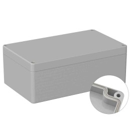 1 pcs - RS PRO Grey ABS General Purpose Enclosure, IP66, IK07, Grey Lid, 120 x 200 x 75mm