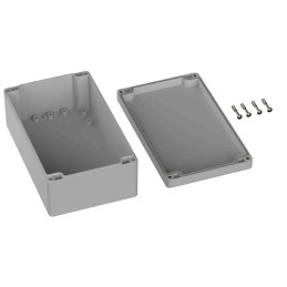 1 pcs - RS PRO Grey ABS General Purpose Enclosure, IP66, IK07, Grey Lid, 120 x 200 x 75mm