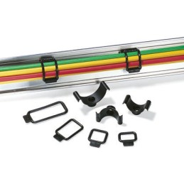 1 Bag of 100 - HellermannTyton Black PVC Retaining Clip