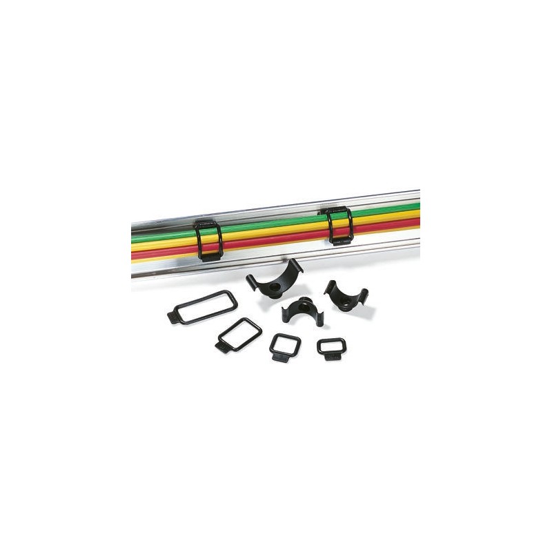 1 Bag of 100 - HellermannTyton Black PVC Retaining Clip