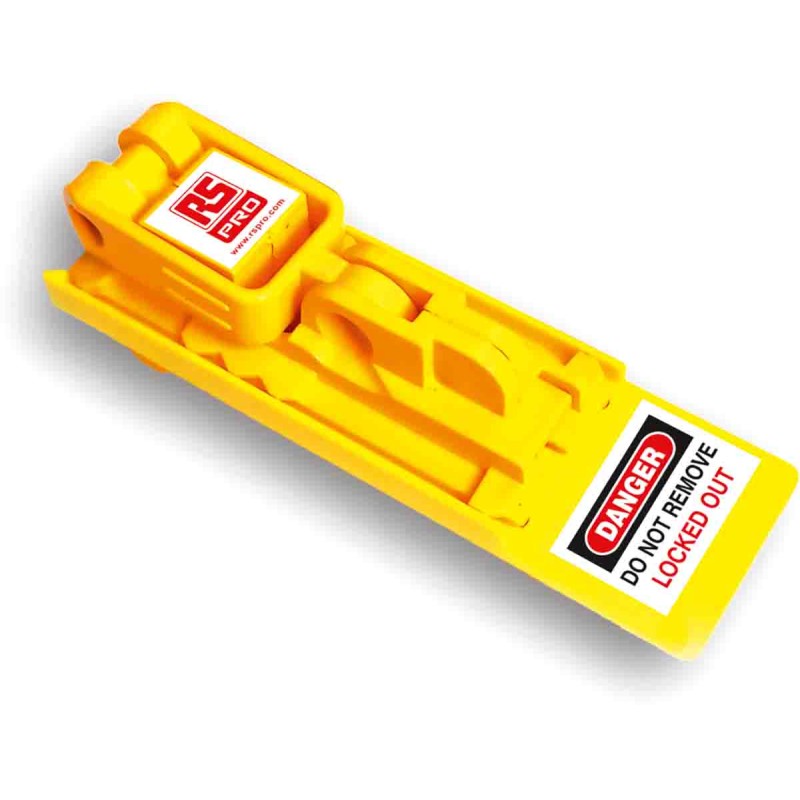 1 pcs - RS PRO Yellow 1-Lock ABS, Polycarbonate Fuse Lockout
