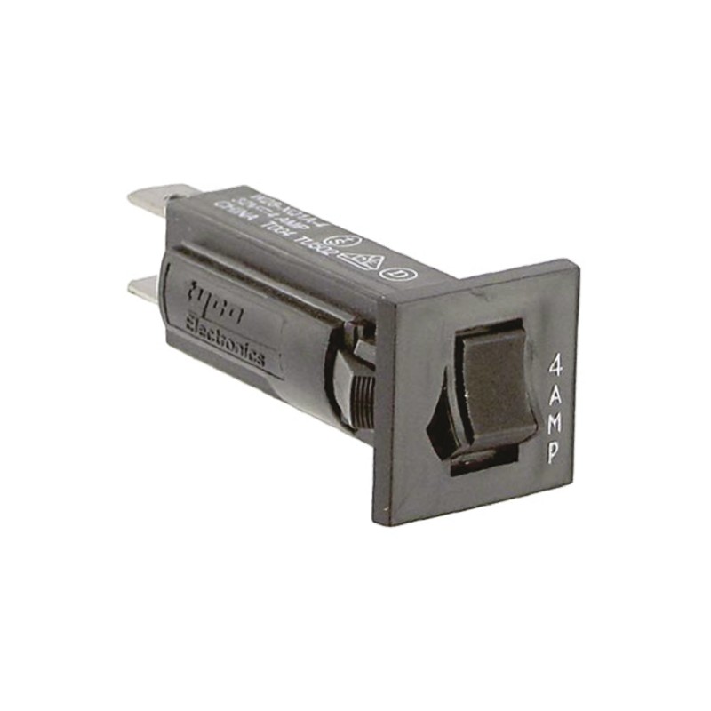 1 pcs - TE Connectivity Thermal Circuit Breaker - W28 Single Pole 32 V dc, 250V ac Voltage Rating, 4A Current Rating