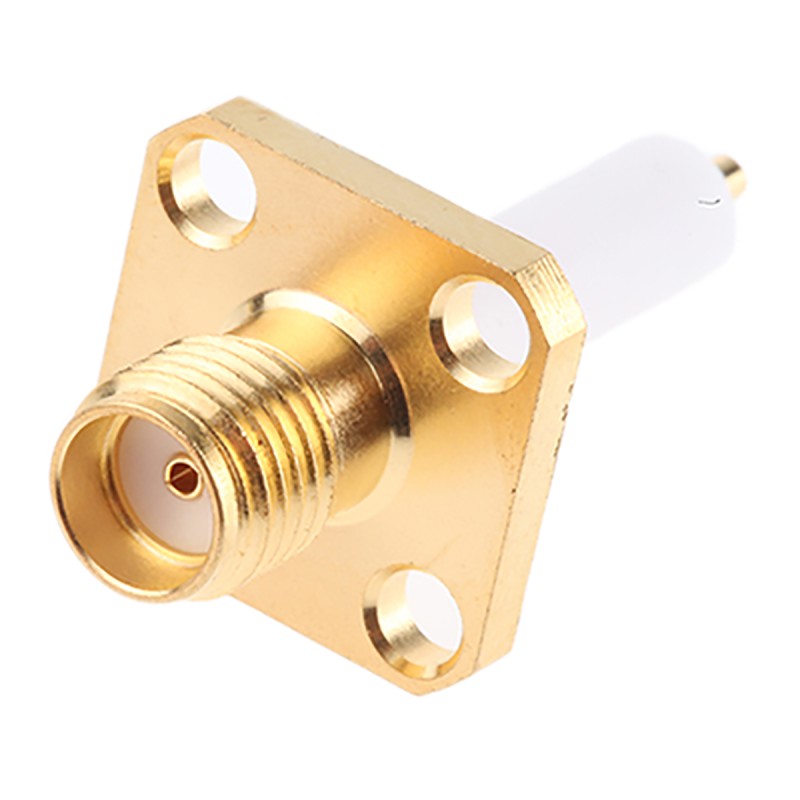 50 pcs - TE Connectivity, jack Flange Mount SMA Connector, 50Ω, Crimp Termination, Straight Body