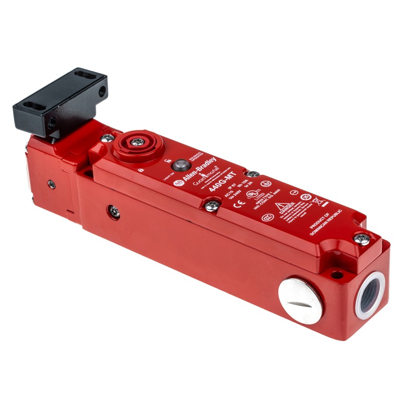 1 pcs - Allen Bradley Guardmaster 440G-MT Series Solenoid Interlock Switch, Power to Unlock, 24V ac/dc, Actuator Included