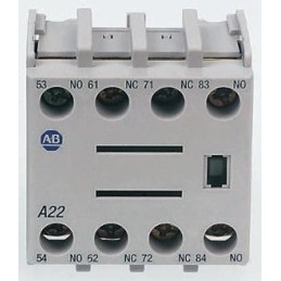 1 pcs - Allen Bradley Auxiliary Contact, 2 Contact, 2NC, Front Mount