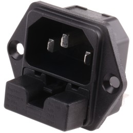 50 pcs - Schurter C14 Panel Mount IEC Connector Male, 10A, 250 V