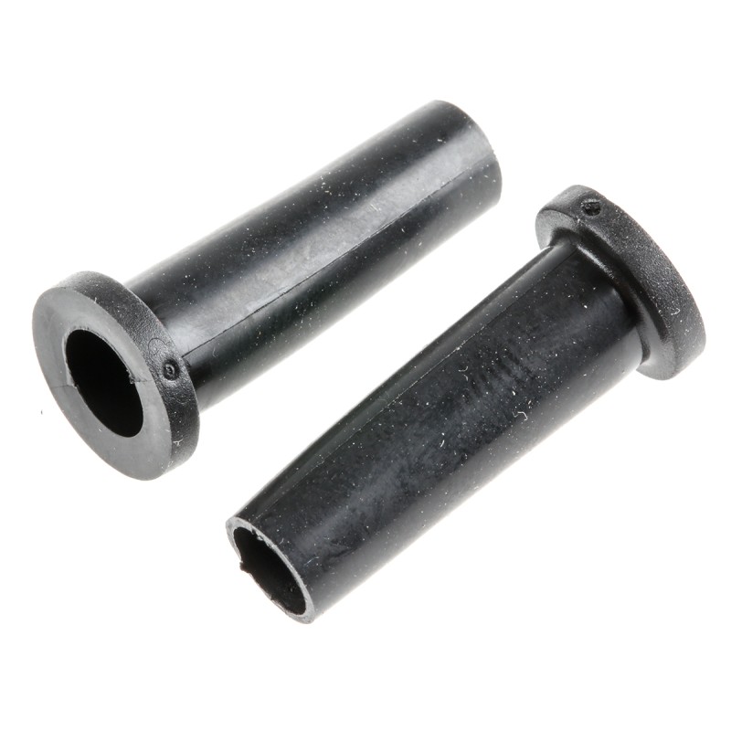 1 Bag of 100 - HellermannTyton Black PVC 8.8mm Cable Grommet for Maximum of 6.5mm Cable Dia.