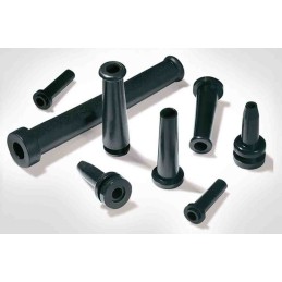 1 Bag of 100 - HellermannTyton Black PVC 8.8mm Cable Grommet for Maximum of 6.5mm Cable Dia.