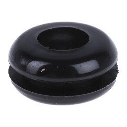 1 Bag of 100 - RS PRO Black PVC 10mm Cable Grommet for Maximum of 6.4mm Cable Dia.