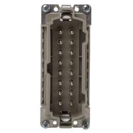 1 pcs - Epic Contact Heavy Duty Power Connector Insert, 16A, Female, H-BE Series, 16 Contacts