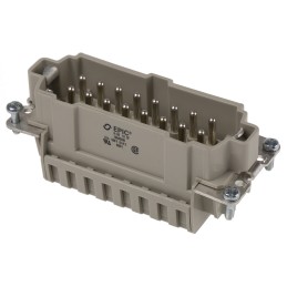1 pcs - Epic Contact Heavy Duty Power Connector Insert, 16A, Female, H-BE Series, 16 Contacts