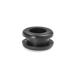 1 Bag of 100 - HellermannTyton Black PVC 12mm Cable Grommet for Maximum of 10mm Cable Dia.