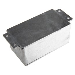 1 pcs - RS PRO Silver Die Cast Aluminium Enclosure, Flanged, Silver Lid, 139.6 x 63.8 x 55mm