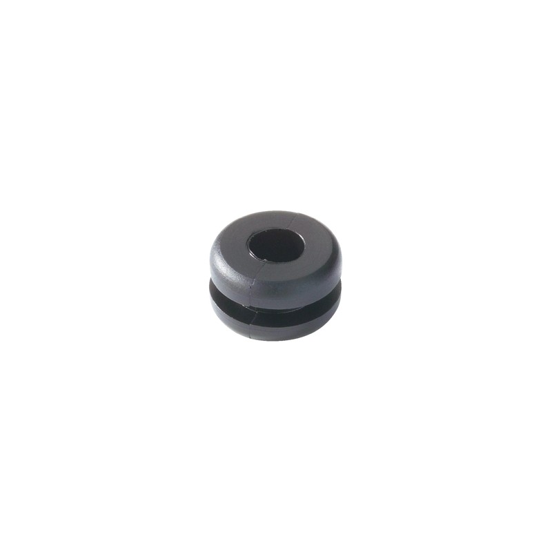 1 Bag of 100 - HellermannTyton Black PVC 11mm Cable Grommet for Maximum of 8mm Cable Dia.