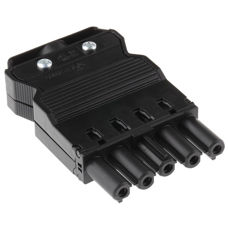 50 pcs - Wieland GST18i5 Series Mini Connector, 5-Pole, Female, Cable Mount, 20A, IP20