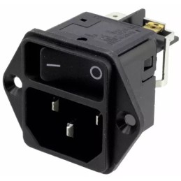 50 pcs - Schurter C14 Panel Mount IEC Connector Male, 12A, 250 V