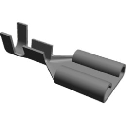 1 Pack of 14000 - TE Connectivity FASTON .250 Uninsulated Female Spade Connector, Receptacle, 6.35 x 0.8mm Tab Size, 0.3mm² to 0