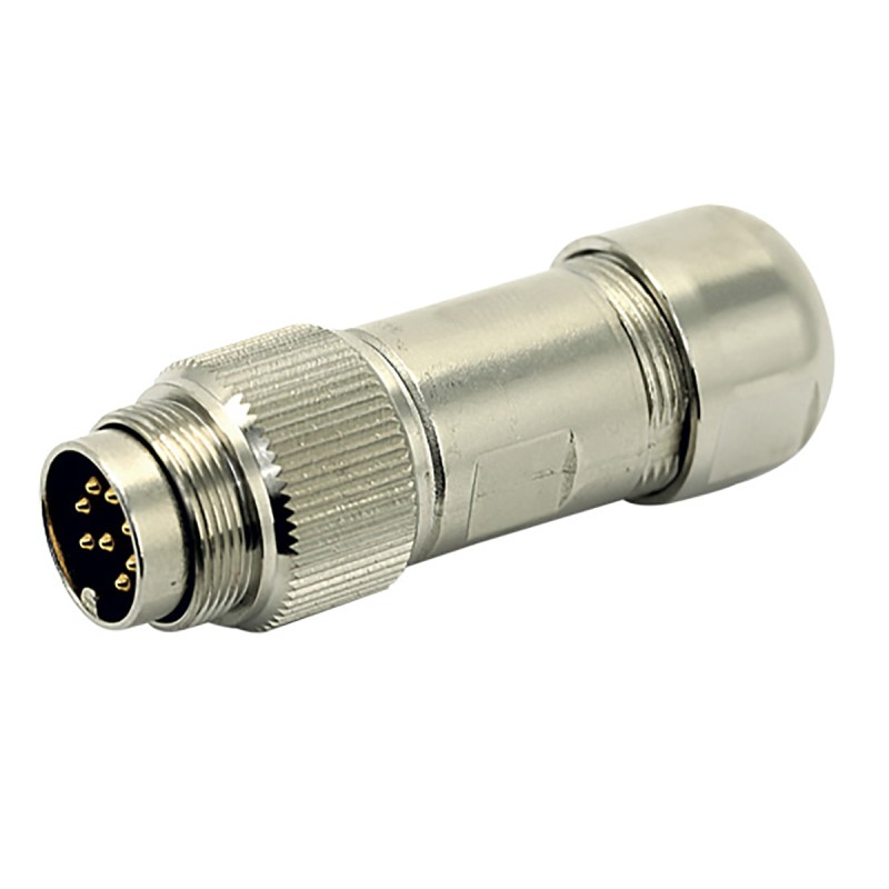 1 pcs - Amphenol Industrial, C 091 D+ 5 Pole M16 Din Socket, DIN EN 61076-2-106, 7A, 100 V IP68, Screw Coupling, Female, Cable