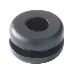 1 Bag of 100 - HellermannTyton Black PVC 8mm Cable Grommet for Maximum of 5mm Cable Dia.
