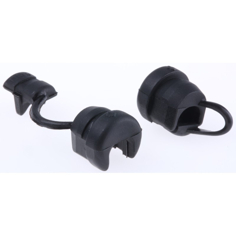 1 Bag of 100 - SES Sterling Black PA 6 13mm Cable Grommet for 5 - 6.5mm Cable Dia.