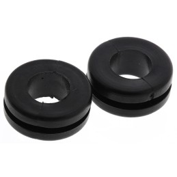 1 Bag of 100 - HellermannTyton Black PVC 11mm Cable Grommet for Maximum of 8mm Cable Dia.