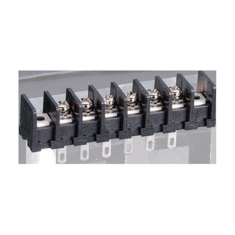 1 pcs - Sato Parts Barrier Strip, 6 Contact, 7.62mm Pitch, 1 Row, 10A, 250 V