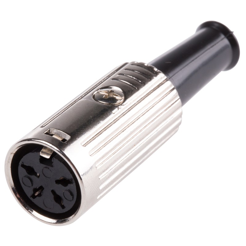 1 pcs - RS PRO 4 Pole Din Socket, 1A, 100 V ac, Push Lock, Female, Cable Mount