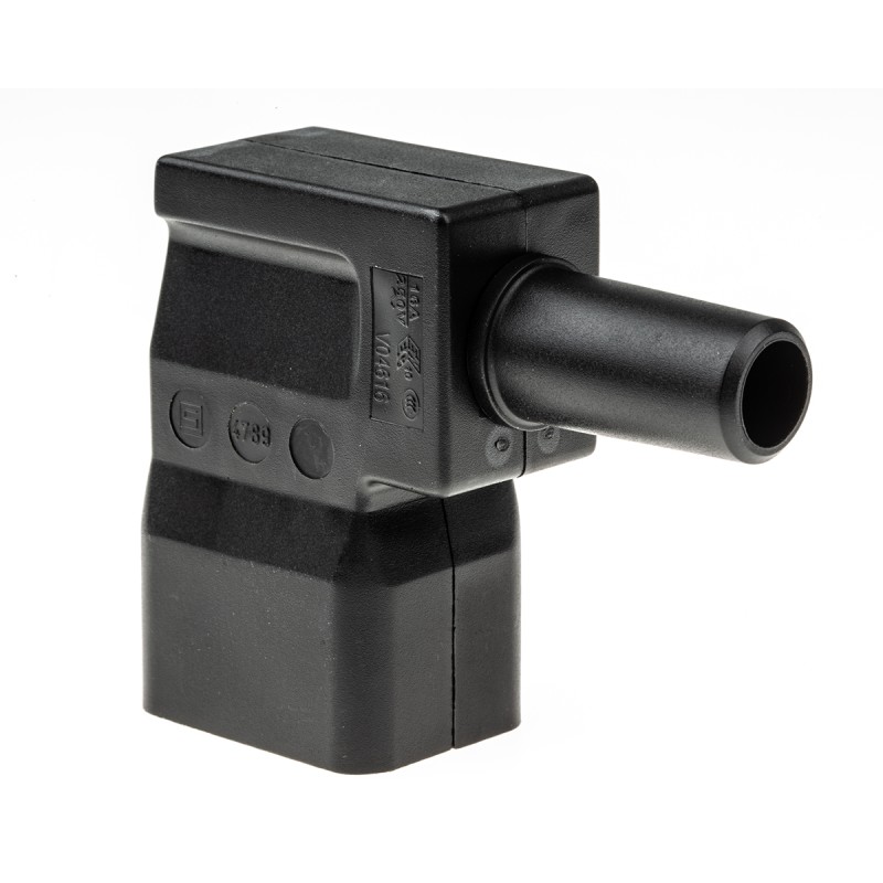 50 pcs - Schurter C20 Right Angle Cable Mount IEC Connector Male, 16A, 250 V