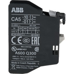 1 pcs - ABB Auxiliary Contact Block, 1 Contact, 1NO, Front Mount