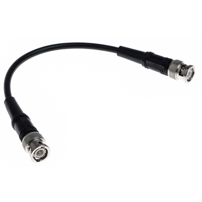 1 pcs - Atem Male BNC to Male BNC Coaxial Cable, 250mm, RG58C/U Coaxial, Terminated
