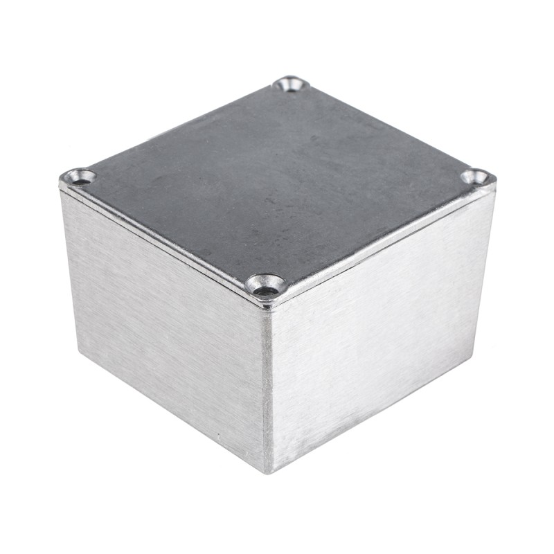 1 pcs - RS PRO Silver Aluminium Alloy Enclosure, IP65, Silver Lid, 64 x 58 x 35.1mm