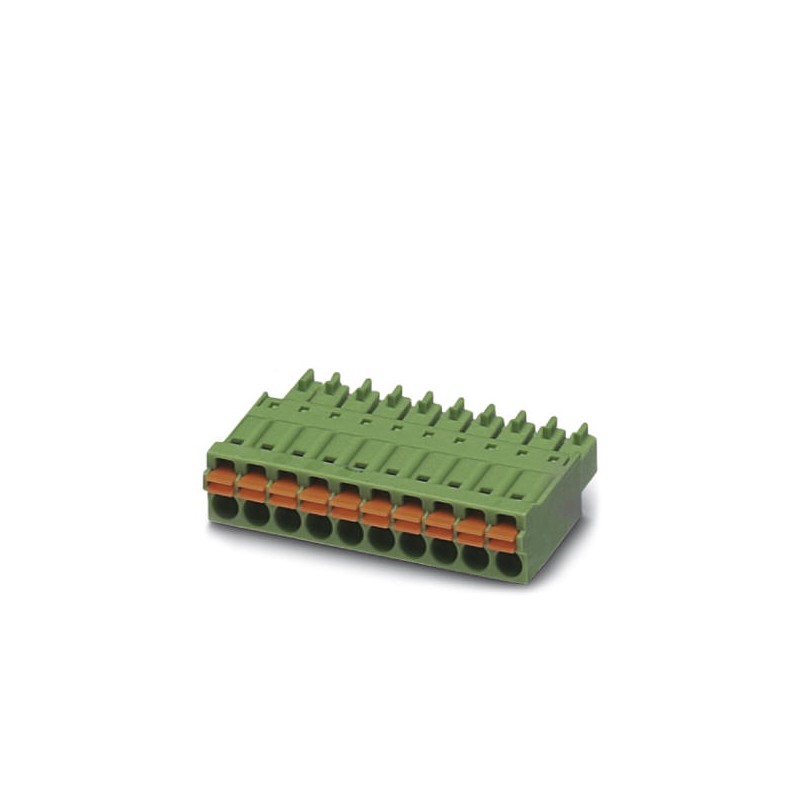 50 pcs - Phoenix Contact 3.5mm Pitch 9 Way Pluggable Terminal Block, Plug, Cable Mount, Spring Cage Termination