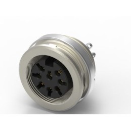 1 pcs - RS PRO 8 Pole Din, 5A, 250 V IP40, Screw Lock, Female, Panel Mount