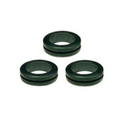 1 Bag of 100 - Shaanxi Machinery & Equipment Black PVC 18mm Cable Grommet for Maximum of 10mm Cable Dia.