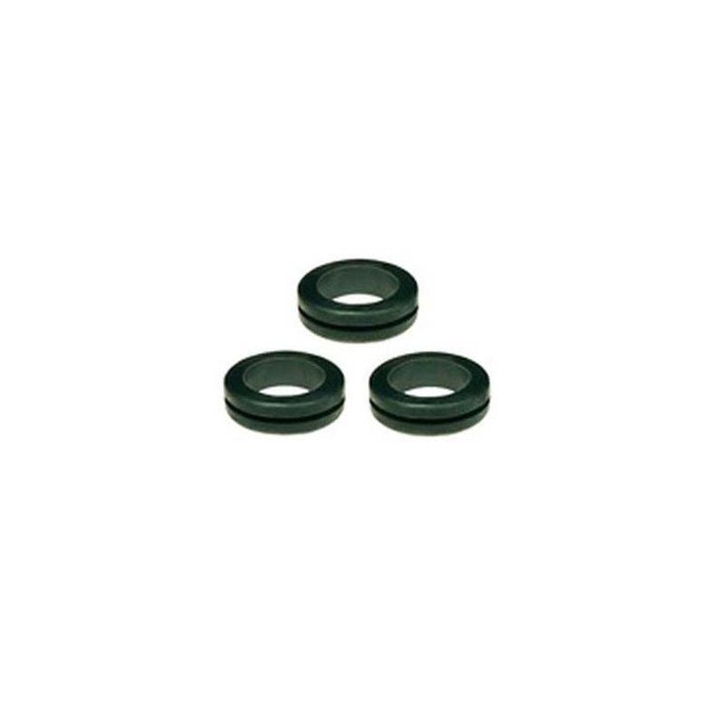 1 Bag of 100 - Shaanxi Machinery & Equipment Black PVC 18mm Cable Grommet for Maximum of 10mm Cable Dia.