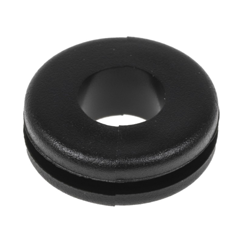 1 Bag of 100 - RS PRO Black PVC 9.5mm Cable Grommet for Maximum of 6.4mm Cable Dia.