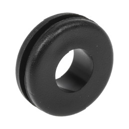 1 Bag of 100 - RS PRO Black PVC 9.5mm Cable Grommet for Maximum of 6.4mm Cable Dia.
