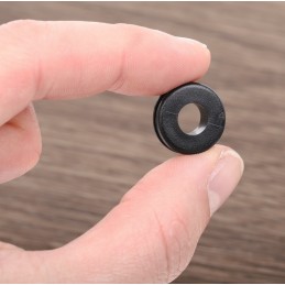 1 Bag of 100 - RS PRO Black PVC 9.5mm Cable Grommet for Maximum of 6.4mm Cable Dia.