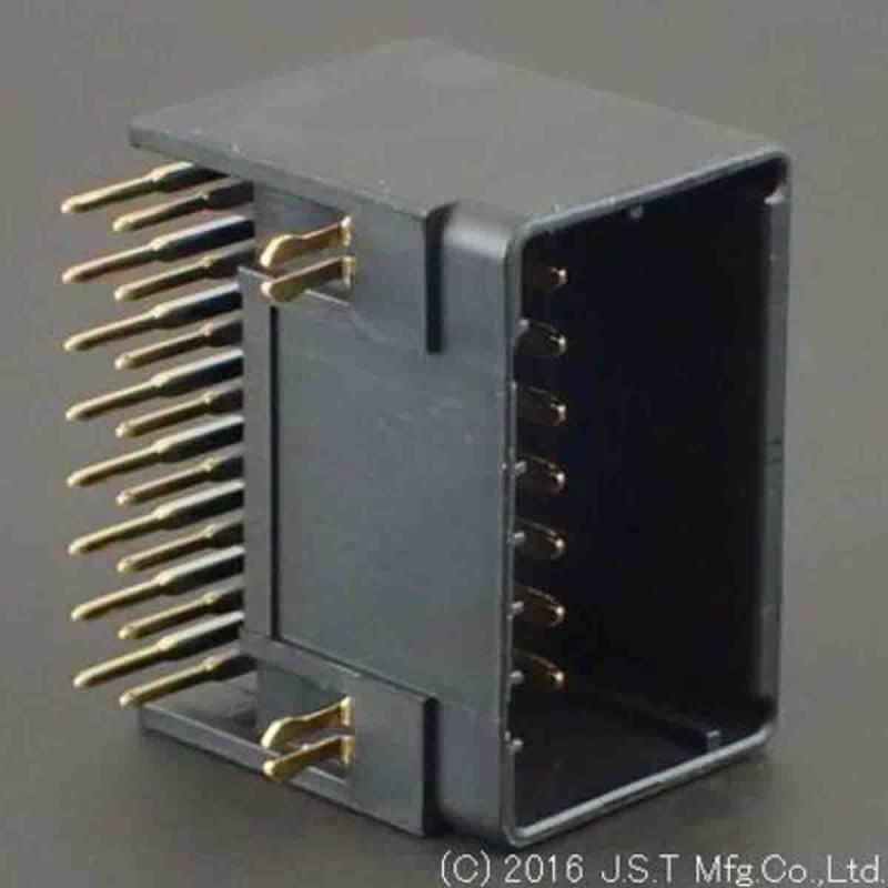 1 Pack of 2 - JST JFA J2000 Series Right Angle PCB Header, 16 Contact(s), 2.5mm Pitch, 2 Row(s), Shrouded