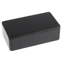1 pcs - CAMDENBOSS 5000 Series Black Die Cast Aluminium Enclosure, IP54, Black Lid, 120 x 66 x 40mm