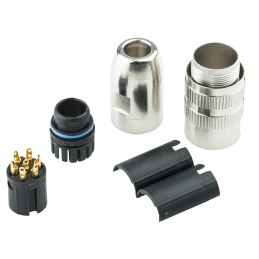 50 pcs - Lumberg 7 Pole M16 Din Socket, DIN EN 60529, 5A, 250 V ac IP68, Screw On, Female, Cable Mount