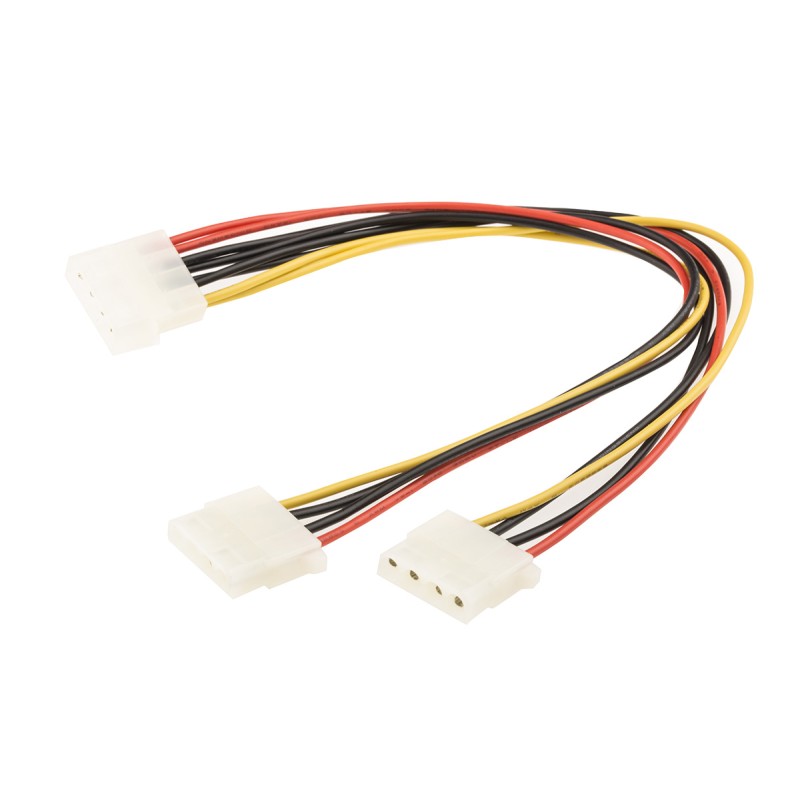 1 pcs - Roline 4 Way Male 4 Pin Molex to 4 Way Female 4 Pin Molex Wire to Board Cable, 300mm