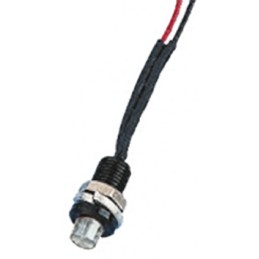 1 pcs - Oxley White Panel Mount Indicator, 24V ac, 6.4mm Mounting Hole Size, Lead Wires Termination, IP66